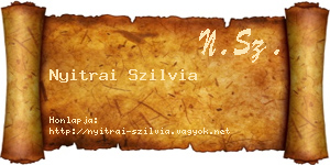 Nyitrai Szilvia névjegykártya