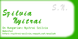 szilvia nyitrai business card